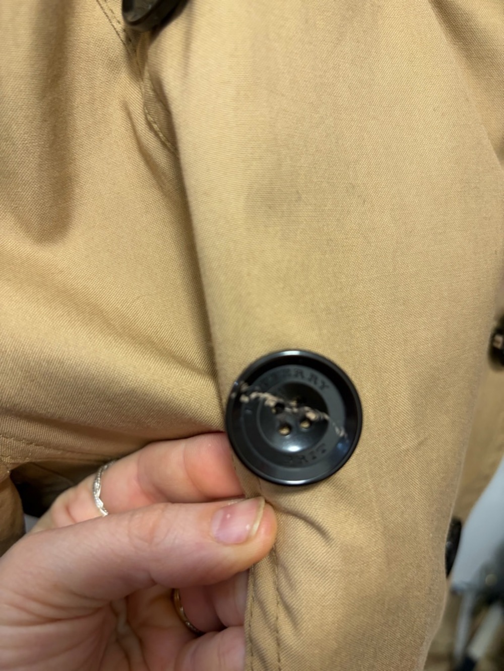 Burberry Tan/Camel Double-Breasted Trench Coat with Detachable Hood and Lining - Picture 12 of 12